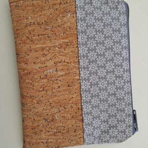 Porte-Monnaie en Liège et Coton - petites fleurs