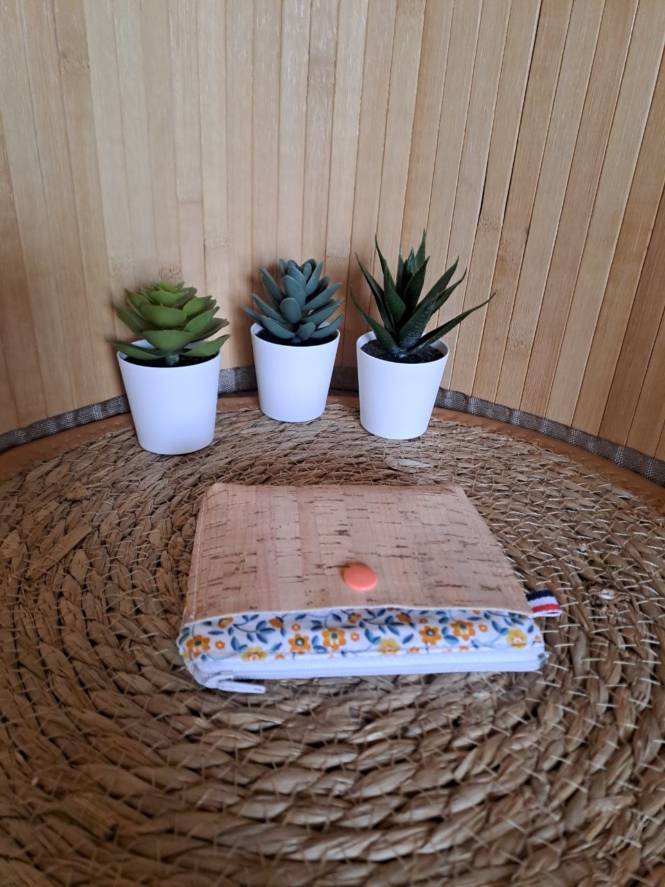 Porte-Monnaie en Liège et Coton