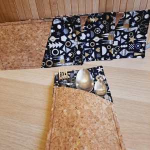 Pochette à couverts - bleu - Beija