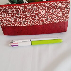 Trousse Evora fleurs blanches - Bi matière